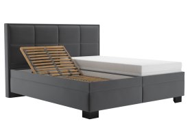 Dvojlôžko Ela v rozmere 180x200 cm, v poťahu Tiffany 18 Anthracite, polohovanie hlavy