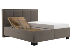 Dvojlôžko Ela v rozmere 180x200 cm, v poťahu Tiffany 29 Taupe, polohovanie hlavy