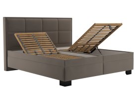 Dvojlôžko Ela v rozmere 180x200 cm, v poťahu Tiffany 29 Taupe, polohovanie