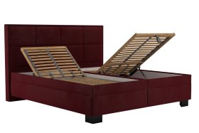 Dvojlôžko Ela v rozmere 180x200 cm, v poťahu Tiffany 32 Chianti, polohovanie