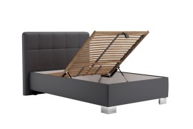 Jednolůžko Kelly v rozměru 90x200 cm, v potahu Loft Grey, úložný prostor