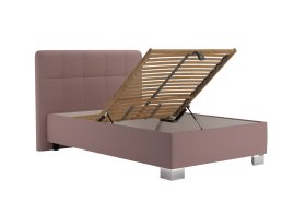 Jednolůžko Kelly v rozměru 120x200 cm, v potahu Enjoy 19 Flamingo, úložný prostor
