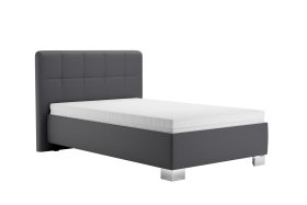 Jednolôžko Kelly v rozmere 140x200 cm, v poťahu Loft Grey, s matracom