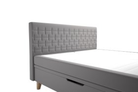 Bella v rozmere 180x200 cm, v poťahu Tiffany 16 Grey, detail čela