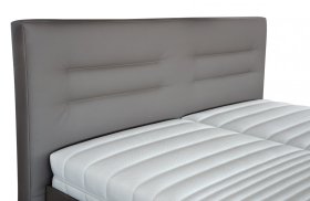 Dvojlôžko Real v rozmere 180x200 cm, v poťahu Loft Coffee, detail čela 