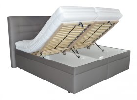 Dvojlôžko Real v rozmere 180x200 cm, v poťahu Loft Coffee, ukážka polohovania