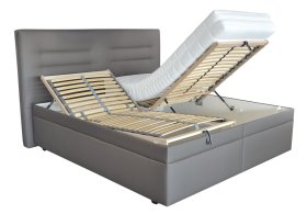 Dvojlôžko Real v rozmere 180x200 cm, v poťahu Loft Coffee, ukážka polohovania