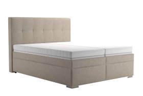 Dvojlôžko Trend v rozmere 160x200 cm, v poťahu Tobago 16 Silver, s matracmi