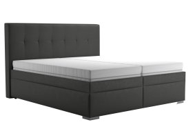 Dvojlôžko Trend v rozmere 180x200 cm, v poťahu Tobago 17 Anthracite, s matracmi