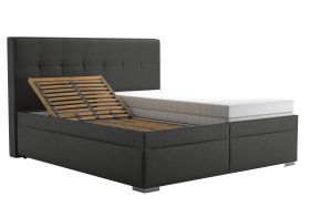 Dvojlôžko Trend v rozmere 180x200 cm, v poťahu Tobago 17 Anthracite, polohovanie hlavy