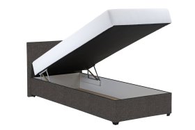 Jednolôžko Rodney v rozmere 120x200 cm, v poťahu Alcone 68 Grey, úložný priestor