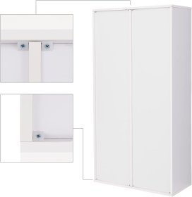 Knižnica Kalin 65x30x130 cm, biela, detail