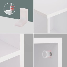 Knižnica Kalin 65x30x130 cm, biela, detail