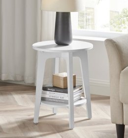 Stolík Sela 40x40x50 cm, biely, interiér