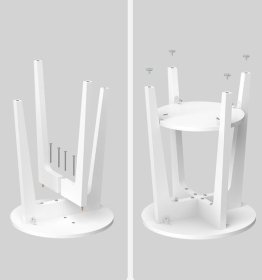 Stolík Sela 40x40x50 cm, biely, detail