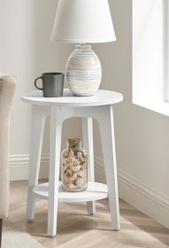 Stolík Sela 40x40x50 cm, biely, interiér