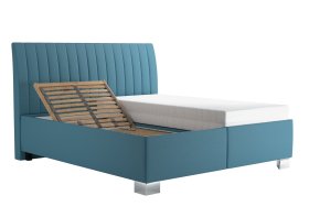 Dvojlôžko Lilibet v rozmere 160x200 cm, v poťahu Trinity 13 Azur, polohovanie hlavy