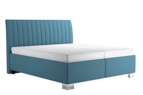 Dvojlôžko Lilibet v rozmere 160x200 cm, v poťahu Trinity 13 Azur, s matracmi
