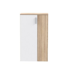 Botník But 69×120×34 cm, biely a dub sonoma