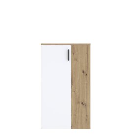 Botník But 69×120×34 cm, biely a dub artisan