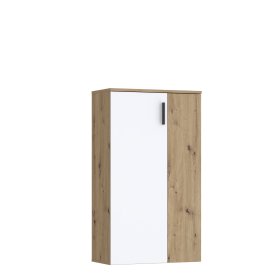 Botník But 69×120×34 cm, biely a dub artisan