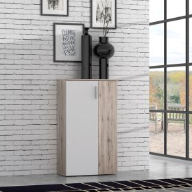 Botník But 69×120×34 cm, bielený dub, interiér