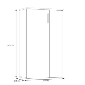Botník But 69×120×34 cm, bielený dub, rozmery