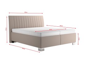 Dvojlôžko Lilibet v rozmere 180x200 cm, v poťahu Trinity 2, rozmery