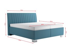 Dvojlôžko Lilibet v rozmere 180x200 cm, v poťahu Trinity 13 Azur, rozmery