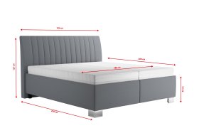 Dvojlôžko Lilibet v rozmere 180x200 cm, v poťahu Trinity 14, rozmery