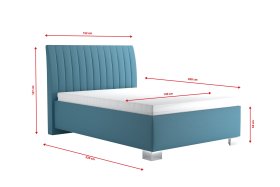 Jednolôžko Lilibet v rozmere 140x200 cm, v poťahu Trinity 13 Azur, rozmery