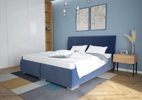 Dvojlôžko Idaho v rozmere 180x200 cm, v poťahu Tiffany 11 Blue, interiér