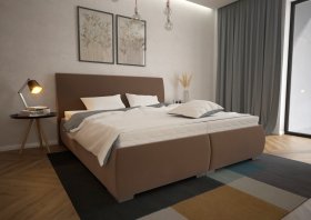 Dvojlôžko Idaho v rozmere 180x200 cm, v poťahu Tiffany 29 Taupe, interiér