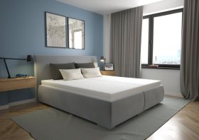 Dvojlôžko Idaho v rozmere 180x200 cm, v poťahu Tiffany 16 Grey, interiér
