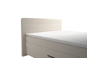 Boxspring Maria v rozmere 160x200 cm, v poťahu Bravo 2 Nature, detail čela