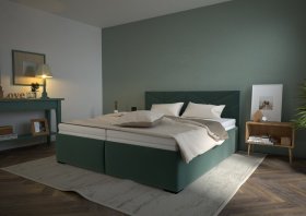 Dvojlôžko Kessy v rozmere 180x200 cm, v poťahu Tiffany 10 DK Green, interiér