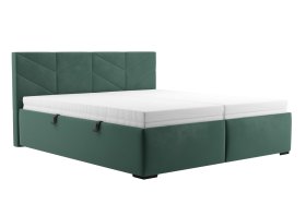 Dvojlôžko Kessy v rozmere 180x200 cm, v poťahu Tiffany 10 DK Green