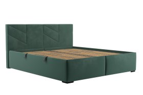 Dvoulůžko Kessy v rozměru 180x200 cm, v potahu Tiffany 10 DK Green, bez matracov