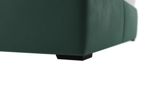 Dvojlôžko Kessy v rozmere 180x200 cm, v poťahu Tiffany 10 DK Green, detail podnožia