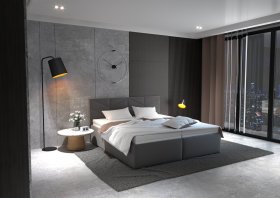 Dvojlôžko Kessy v rozmere 180x200 cm, v poťahu Tiffany 16 grey, interiér
