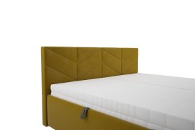 Dvojlôžko Kessy v rozmere 180x200 cm, v poťahu Tiffany 34 Amber, detail čela