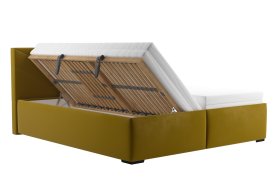 Dvojlôžko Kessy v rozmere 180x200 cm, v poťahu Tiffany 34 Amber, úložný priestor