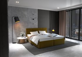 Dvojlôžko Kessy v rozmere 180x200 cm, v poťahu Tiffany 34 Amber, interiér