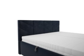 Dvojlôžko Kessy v rozmere 180x200 cm, v poťahu Tiffany 37 Deep Blue, detail čela