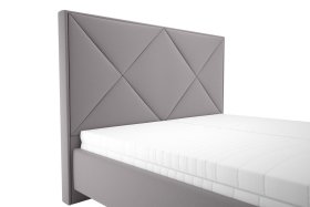 Dvojlôžko Ramona v rozmere 180x200 cm, v poťahu Prima 13 Grey, detail čela