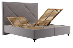 Dvojlôžko Ramona v rozmere 180x200 cm, v poťahu Prima 13 Grey, polohovanie roštu