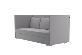 Válenda Riga v rozmere 90x200 cm, v poťahu Crown 17 Grey, variant troch čiel vrátane vankúšov