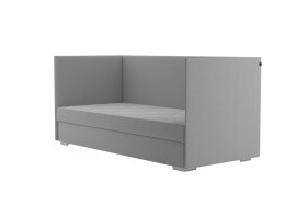 Válenda Riga v rozmere 90x200 cm, v poťahu Crown 17 Grey, variant troch čiel