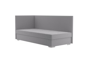 Válenda Riga v rozmere 90x200 cm, v poťahu Crown 17 Grey, varianta do ľavého rohu