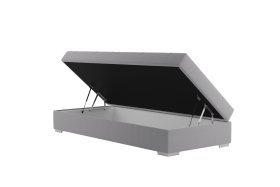 Válenda Riga v rozmere 90x200 cm, v poťahu Crown 17 Grey, úložný priestor